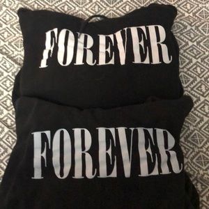 matching " forever" hoodies